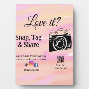 Snap-Tag-Share-Media-Kamera fügt soziale Liebe hin Fotoplatte