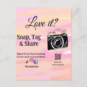 Snap-Tag-Share-Media-Kamera fügt soziale Liebe hin Postkarte