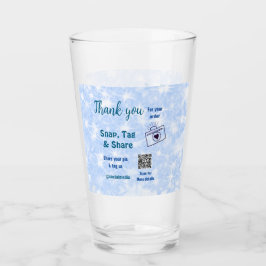 Snap-Tag teilen soziale Medien q oder Code-Glitzer Glas