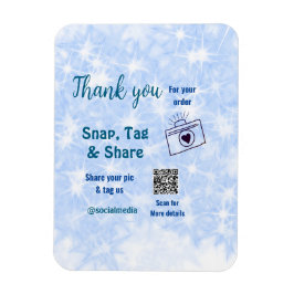 Snap-Tag teilen soziale Medien q oder Code-Glitzer Magnet