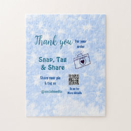 Snap-Tag teilen soziale Medien q oder Code-Glitzer Puzzle