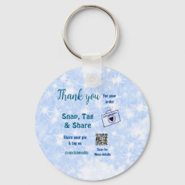Snap-Tag teilen soziale Medien q oder Code-Glitzer Schlüsselanhänger