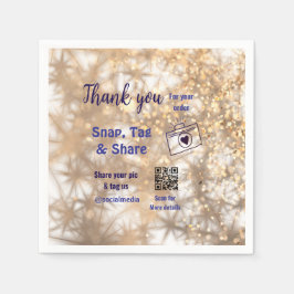 Snap-Tag teilen soziale Medien q oder Code-Glitzer Serviette