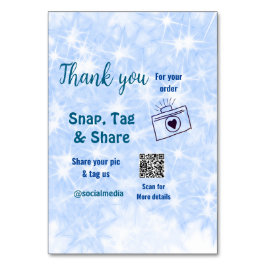 Snap-Tag teilen soziale Medien q oder Code-Glitzer Tischnummer