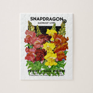 Snapdragon Vintag Seed Packet Puzzle