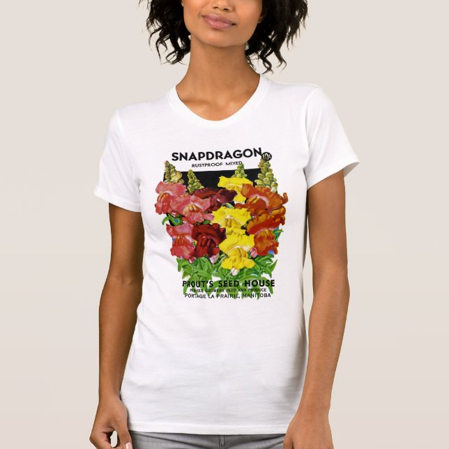 Snapdragon Vintag Seed Packet T-Shirt (Vorderseite)