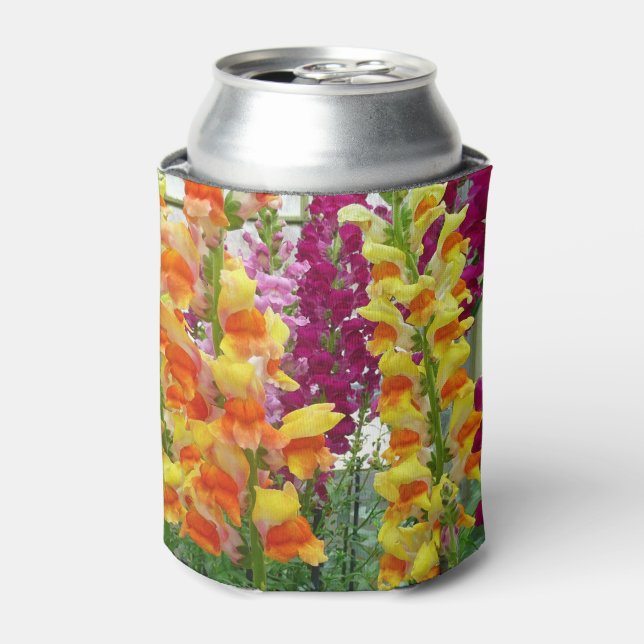 Snapdragons farbenfrohe Blüte Dosenkühler (Kanne Vorderseite)