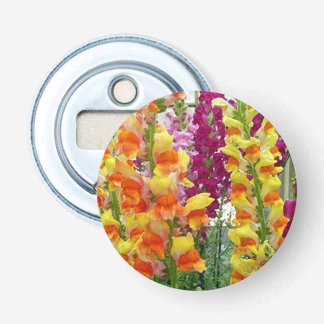 Snapdragons farbenfrohe Blüte Flaschenöffner (Vorderseite)