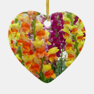 Snapdragons farbenfrohe Blüte Keramik Ornament