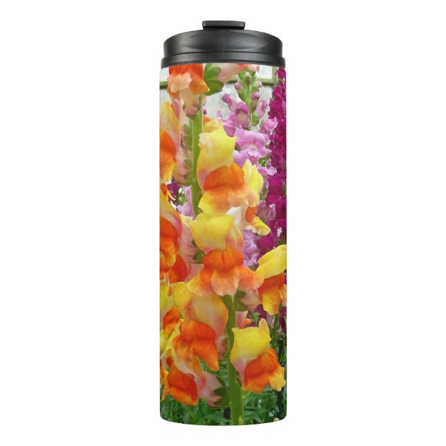 Snapdragons farbenfrohe Blüte Thermosbecher (Vorderseite)