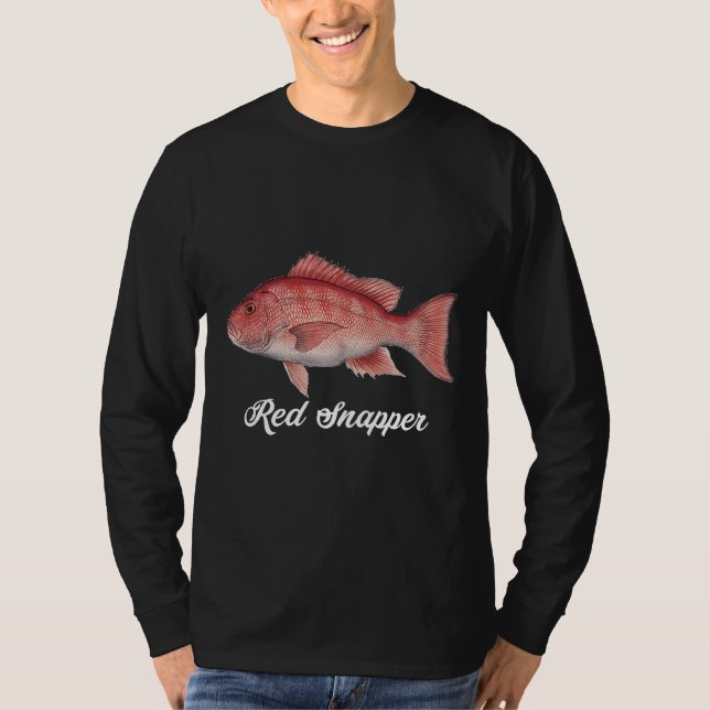 Snapper Red Snapper Painting Red Snapper Fischer T-Shirt (Vorderseite)