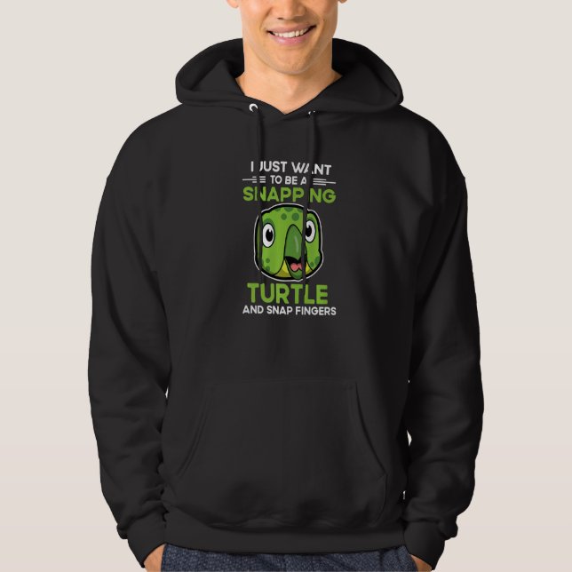 Snapping Turtle Snap Fingers Aligator Snapping Tur Hoodie (Vorderseite)