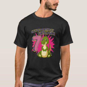 Snappy 6. Geburtstag Backprint Gator Girl 1 T-Shirt