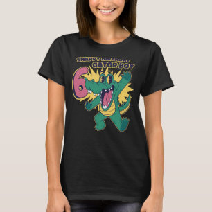 Snappy 6. Geburtstag Gator Boy Alligator Geburtsta T-Shirt