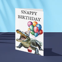Snappy Birthday Alligator Funny Crocodile 