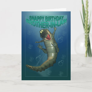 Snappy Birthday Happy Crocodile Underwater View Karte