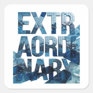 Snappy Blue EXTRAORDINARY Aufkleber Design