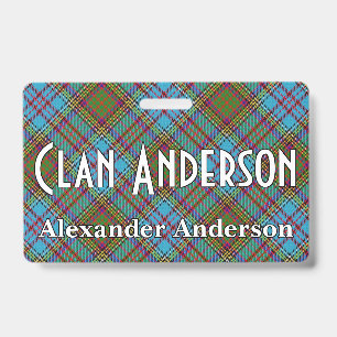 Snappy Clan Anderson Tartan Ausweis