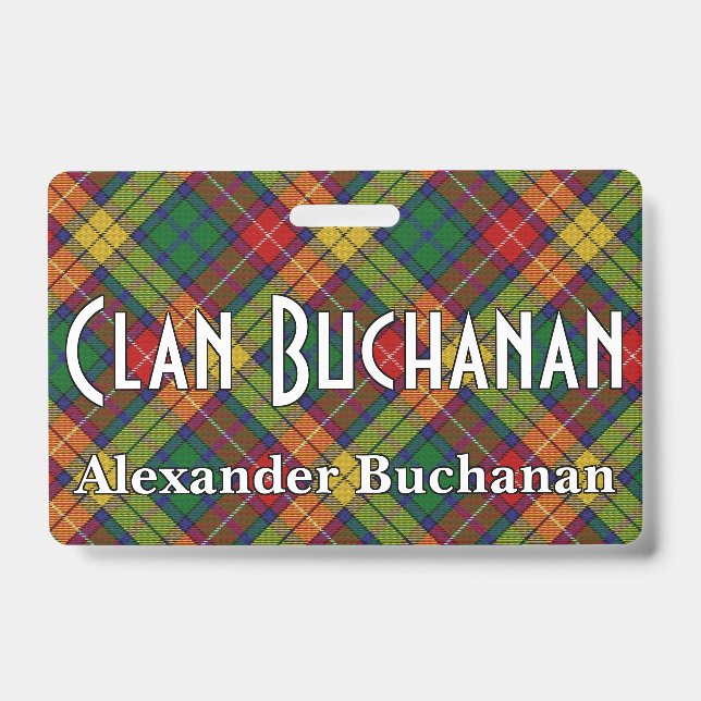 Snappy Clan Buchanan Tartan Ausweis (Vorderseite)