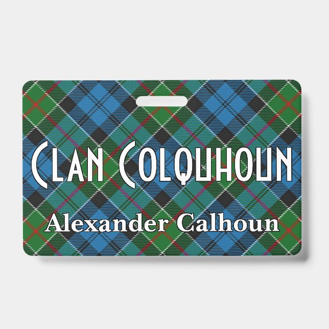Snappy Clan Colquhoun Tartan Ausweis (Vorderseite)