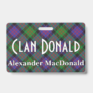 Snappy Clan Donald MacDonald Tartan Ausweis