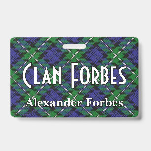 Snappy Clan Forbes Tartan Ausweis