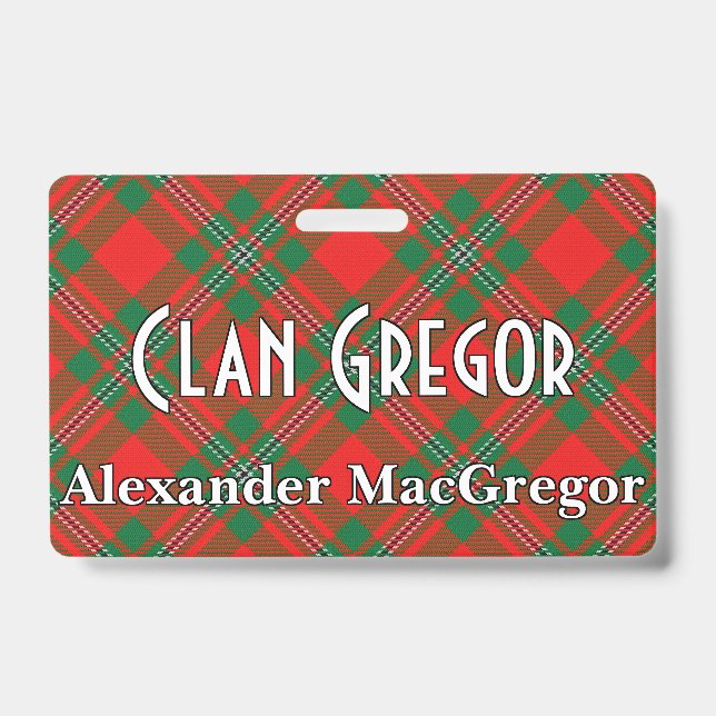 Snappy Clan Gregor MacGregor Tartan Ausweis (Vorderseite)