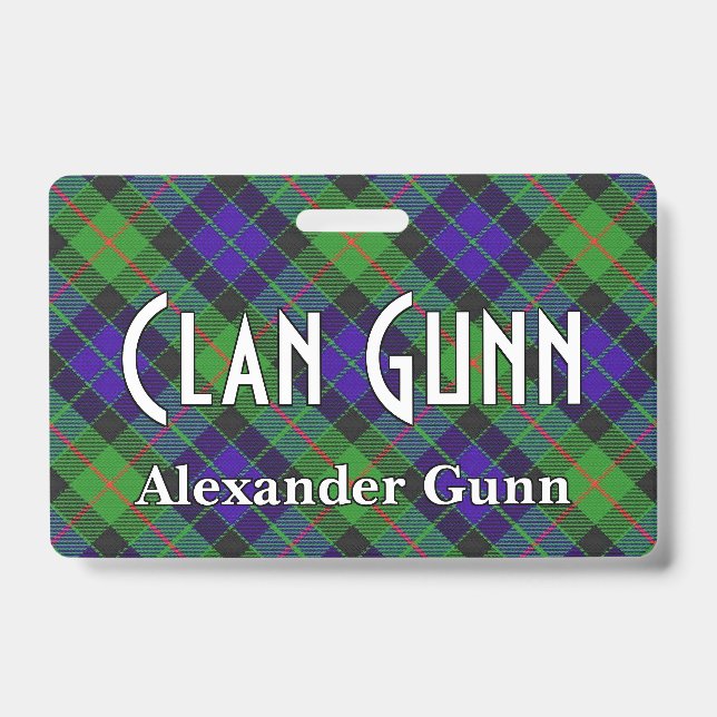 Snappy Clan Gunn Tartan Ausweis (Vorderseite)