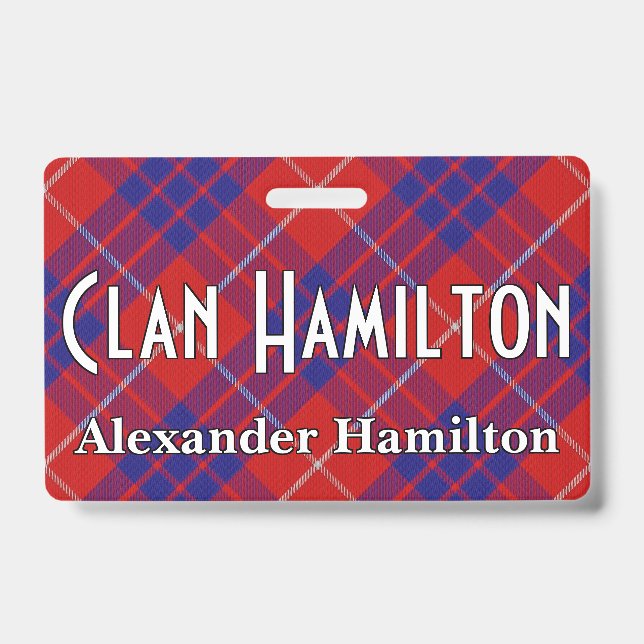 Snappy Clan Hamilton Tartan Ausweis (Vorderseite)
