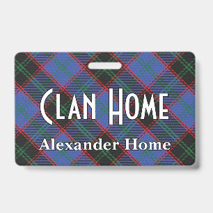 Snappy Clan Home Hume Tartan Ausweis