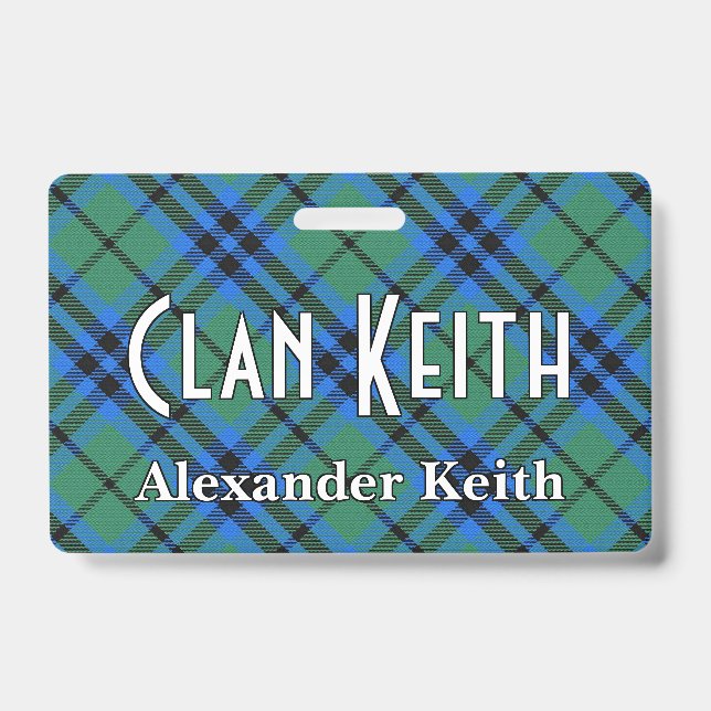 Snappy Clan Keith Tartan Ausweis (Vorderseite)