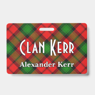 Snappy Clan Kerr Tartan Ausweis