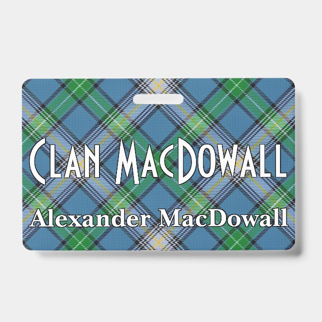Snappy Clan MacDowall Tartan Ausweis (Vorderseite)