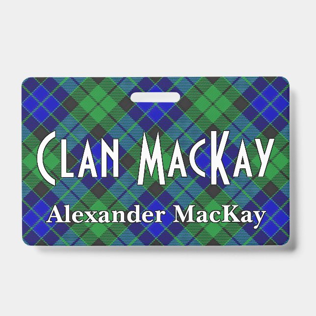 Snappy Clan MacKay Tartan Ausweis (Vorderseite)