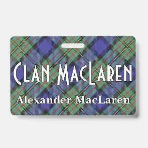 Snappy Clan MacLaren Tartan Ausweis