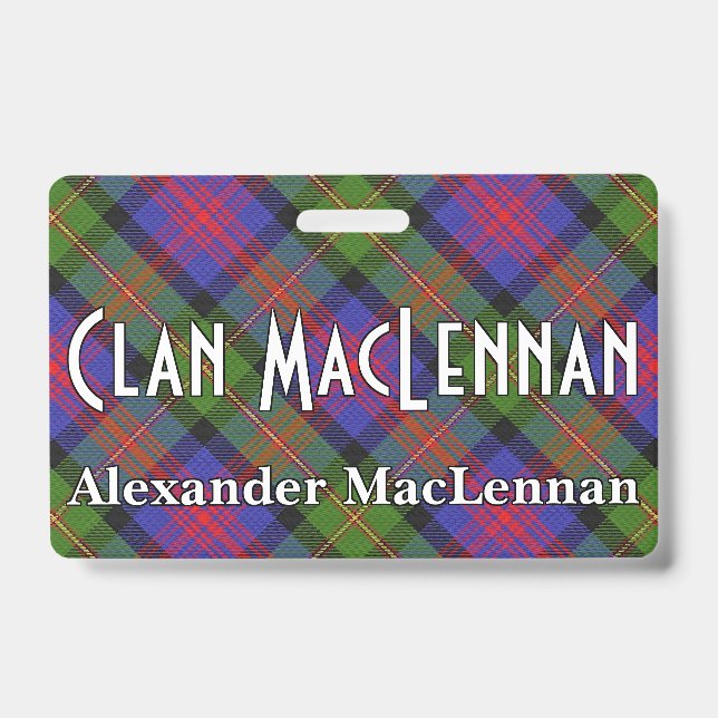 Snappy Clan MacLennan Tartan Ausweis (Vorderseite)