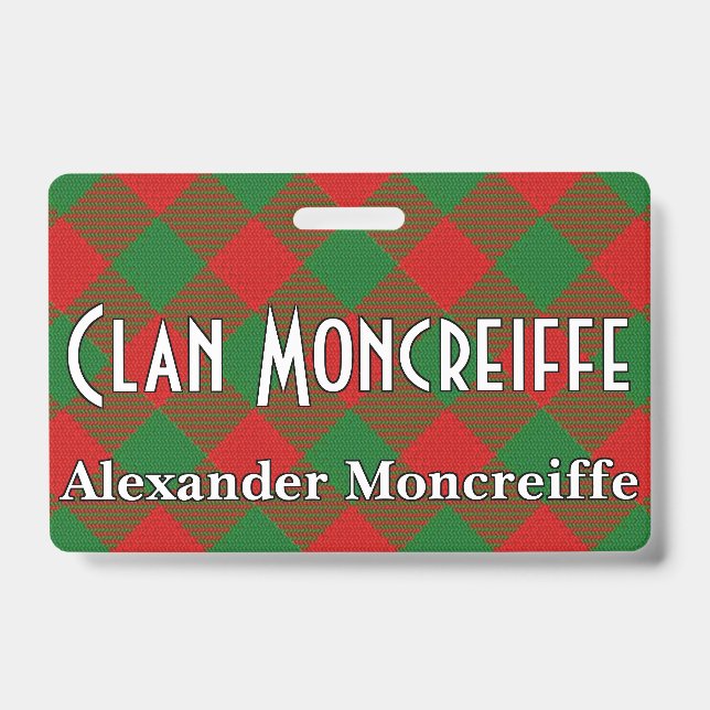 Snappy Clan Moncreiffe Tartan Ausweis (Vorderseite)