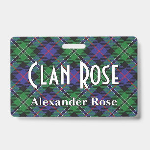 Snappy Clan Rose Tartan Ausweis