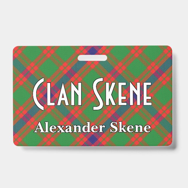 Snappy Clan Skene Tartan Ausweis (Vorderseite)