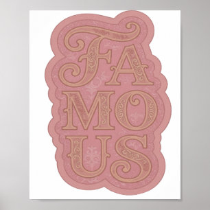 Snappy Gold BERÜHMT Grafikdesign Poster
