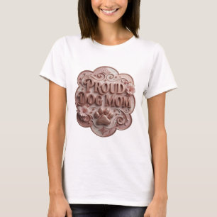 Snappy Gold STOLZE HUND-MUTTER 3D-Textkunst T-Shirt