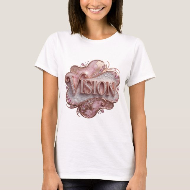 Snappy Gold VISION 3D Textkunst T-Shirt (Vorderseite)