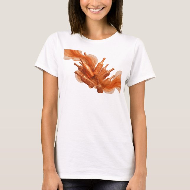 Snappy Orange ABSTRACT ART Statement T-Shirt (Vorderseite)