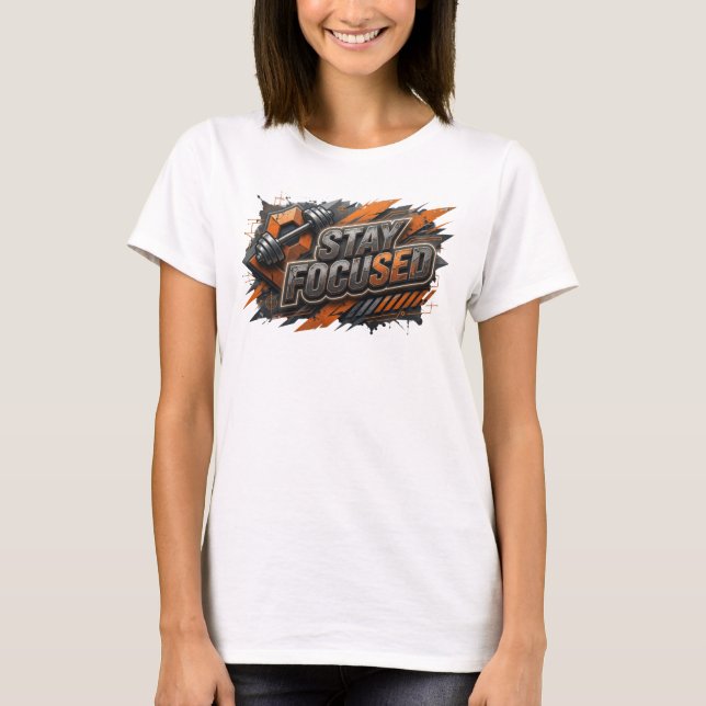 Snappy Pink STAY FOCUSED T-Shirt (Vorderseite)