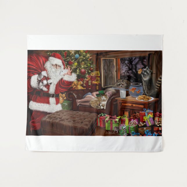 Snappy Santa Wandteppich (Vorderseite (Horizontal))