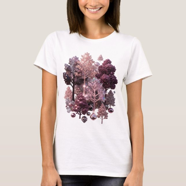 Snappy Silver GLOWING TREES Zitat-Shirt T-Shirt (Vorderseite)