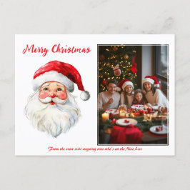 Snapshot des Weihnachtsmanns Feiertagspostkarte