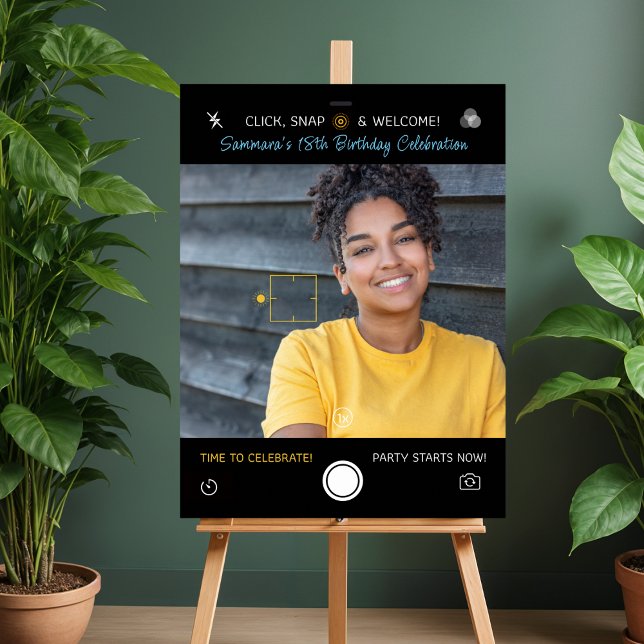 Snapshot Photo Birthday Welcome Sign Poster (Von Creator hochgeladen)