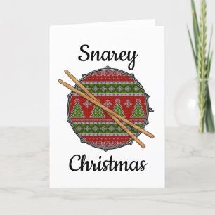 Snare Drum Drumsticks Musician Drummer Christmas H Feiertagskarte