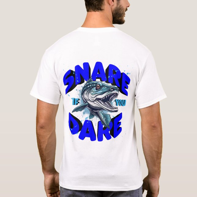 Snare, wenn Sie es wagen, Muskie anpassen NAME T-Shirt (Rückseite)